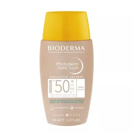Fluid Nude Touch Mineral Auriu SPF50+ Photoderm, 40 ml, Bioderma