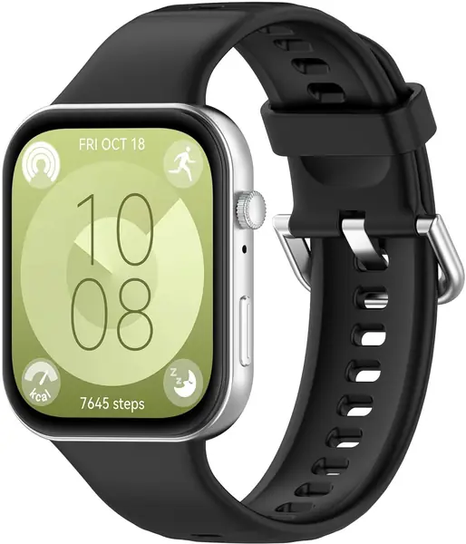 4wrist Curea din silicon pentru Huawei Fit 3 - Black