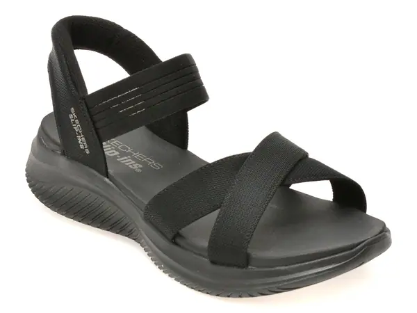 Sandale SKECHERS negre, ULTRA FLEX 3.0, din material textil