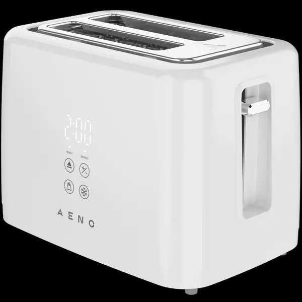 Prăjitor de pâine AENO ATS0002W, 930 W, 7 trepte, comandă tactilă, temporizator invers, protecție împotriva blocării, silențios, alb