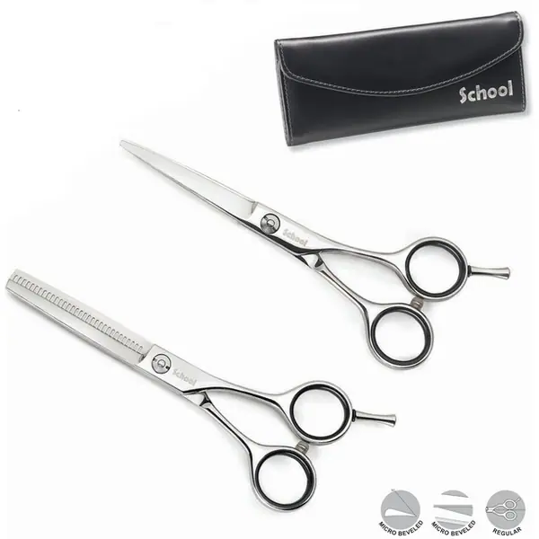 Set 2 foarfece tuns si filat din otel Kiepe 212 School 5.5 inch