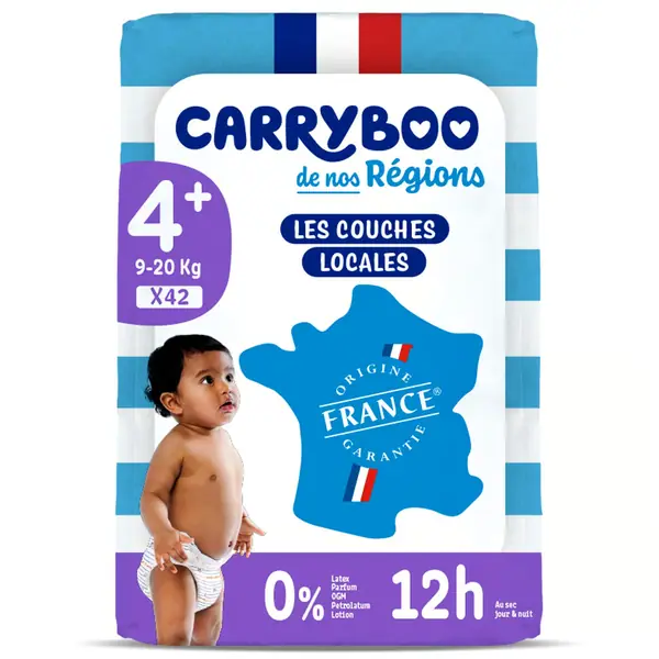 Carryboo Regions Scutece C4+ fara parfum, marimea 4+, 9-20kg
