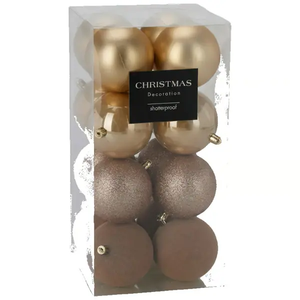 Wonderful Christmas Set globuri de Craciun culoare aurie
