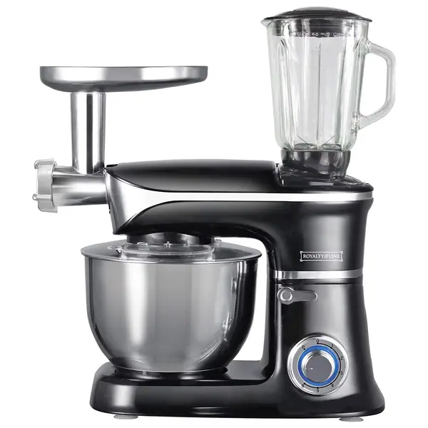 Robot de bucatarie 3in1 Royalty Line RL-PKM1900, 7BG, 1900W, 6.5 Litri, Blender, Mixer Planetar, Tocator, Negru