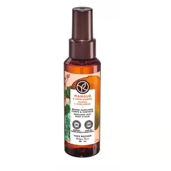 Yves Rocher Spray parfumat pentru corp si par mango & coriandru